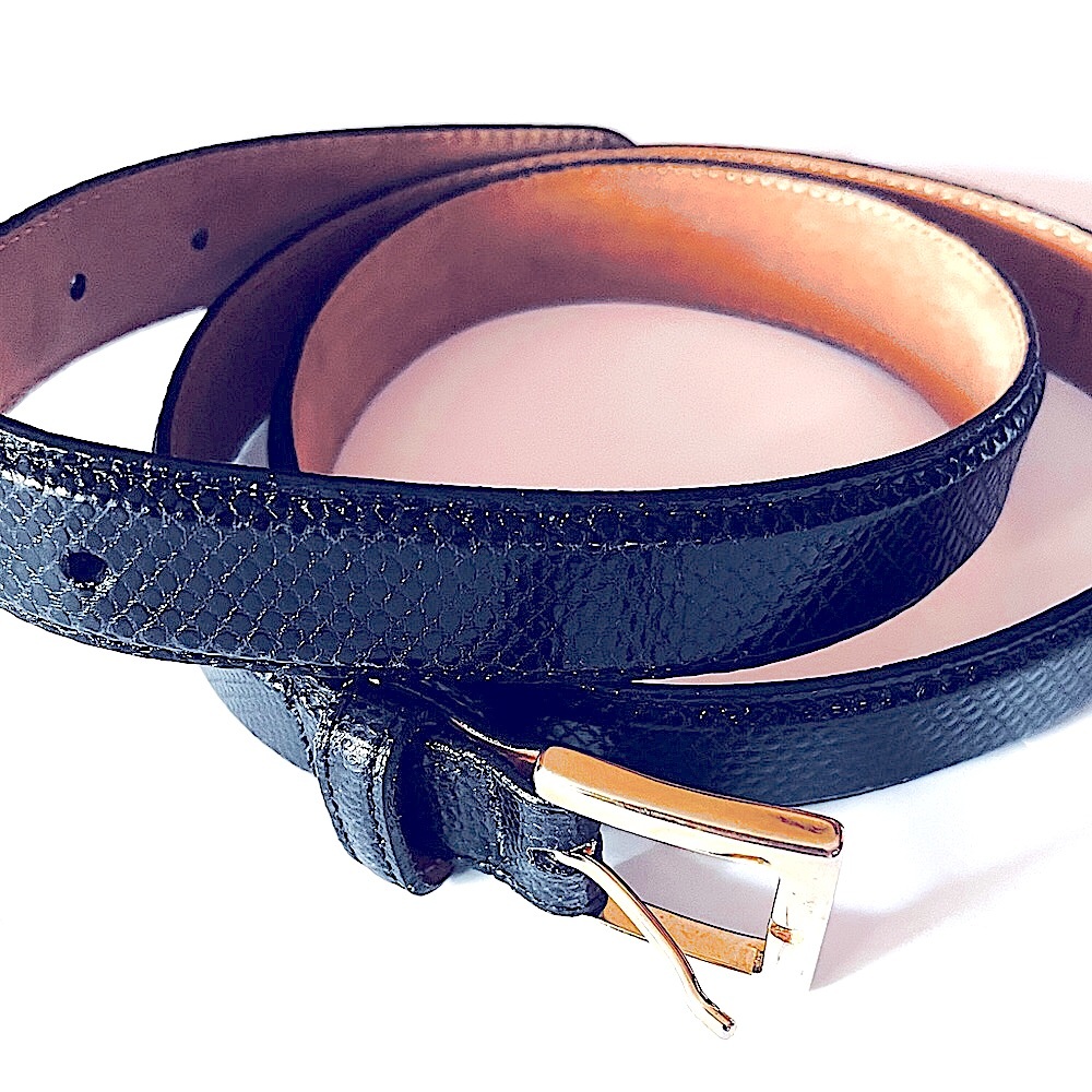 Saks Fifth Avenue Men's Karung Snakeskin Belt - NWOT